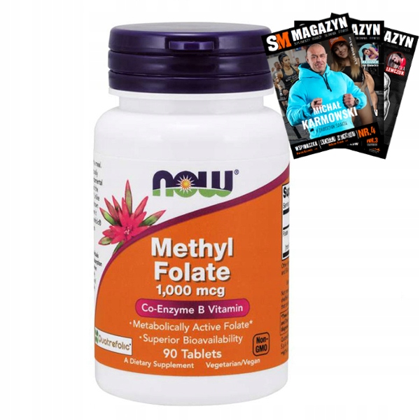 NOW FOODS METHYL FOLATE 1000mcg KYSELINA LISTOVÁ 90tab