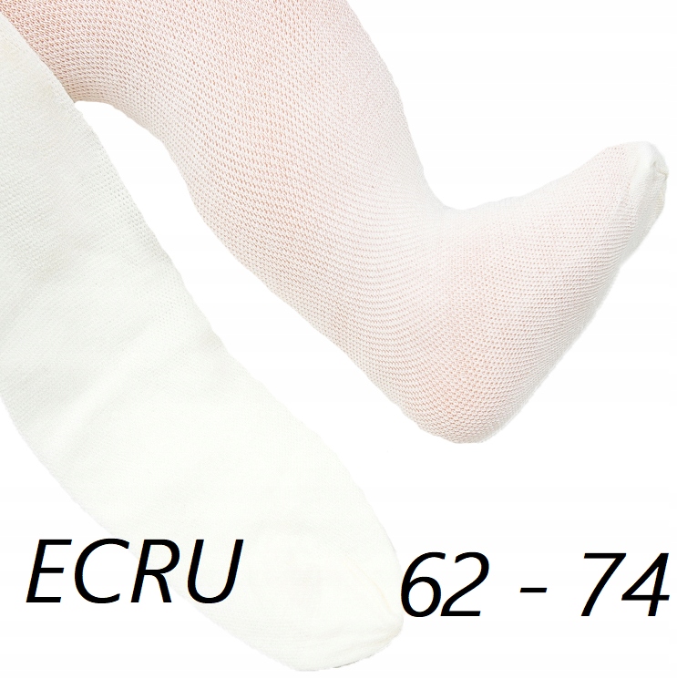 

Ecru rajstopy Chrzest cienkie lato 62 74