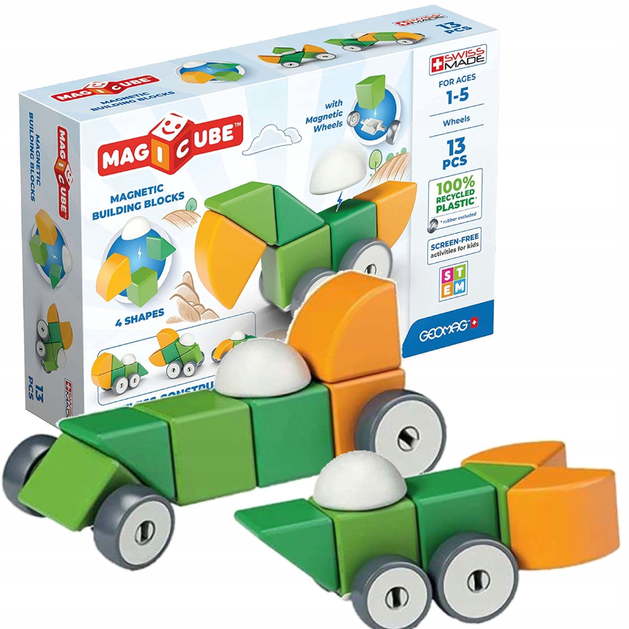 

Klocki Magnetyczne Magicube Kształty Koła 13 El.