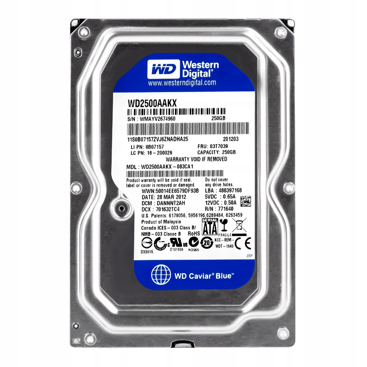 Lenovo 03T7039 250GB 7.2K 16MB Sata III 3.5'' WD2500AAKX