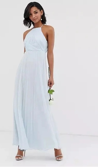 Dlouhé koktejlové Šaty s plisovaným vzorem Pro Plnoštíhlou Ženu 44 XXL