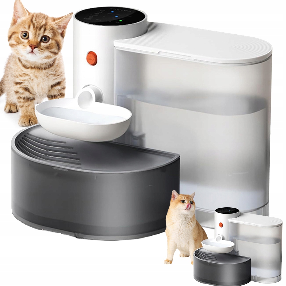 Levně 3L Fontána Napáječka Pro Kočky Automatická Filtrace Cirkulace Tichá Bílá