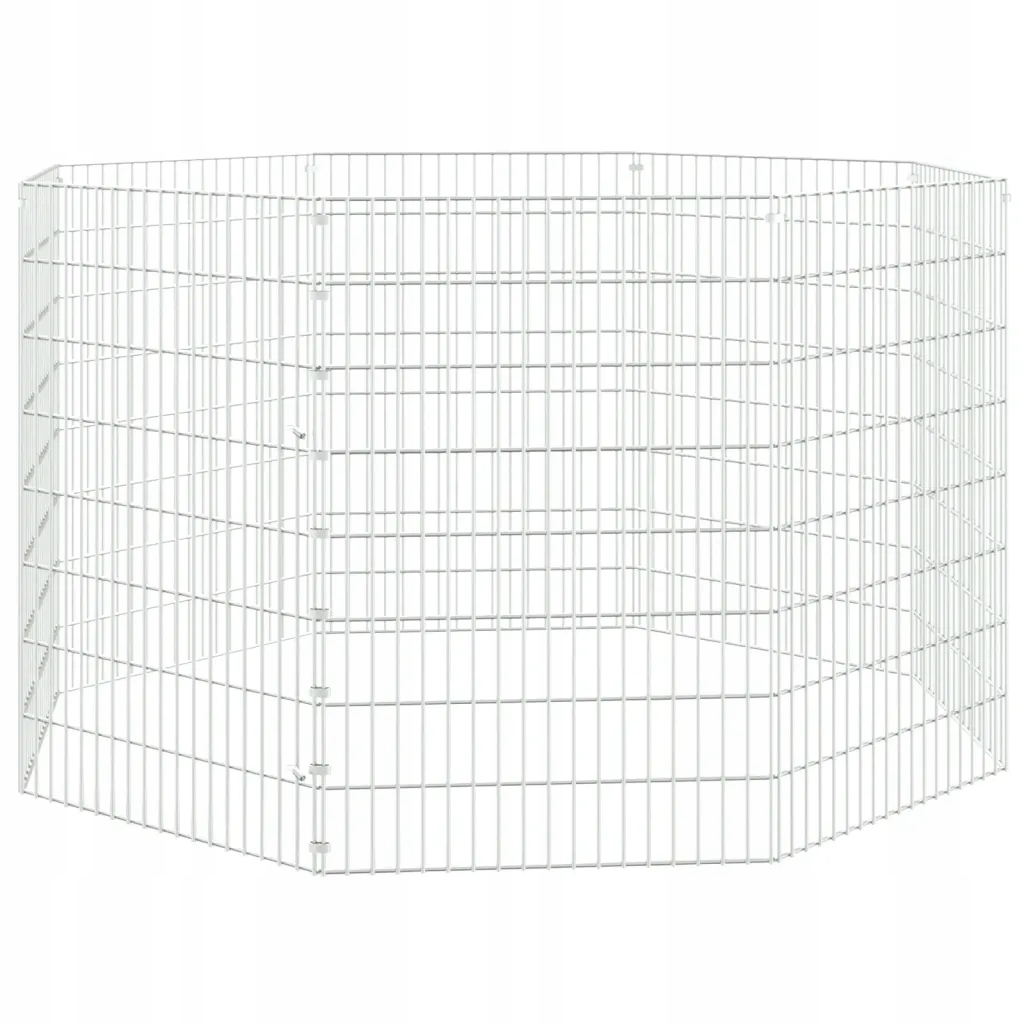 Levně Kotec pro králíky z galvanizovaného železa, stříbrná, 54 x 80 cm