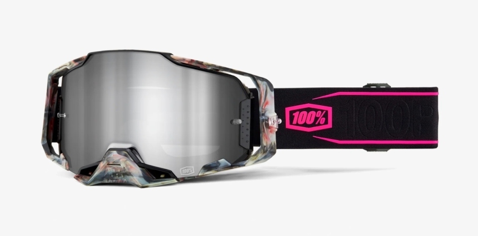 100 % Okuliare Armega Sarcelle Mirror Silver Lens Farba Čierna/ružová
