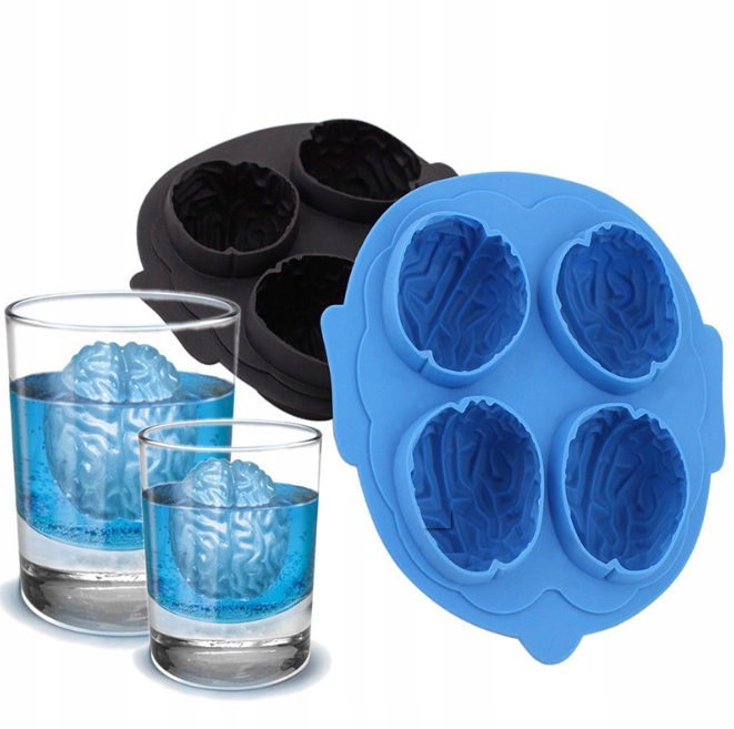 

Forma silikonowa duże kostki lodu 3D mózg whisky