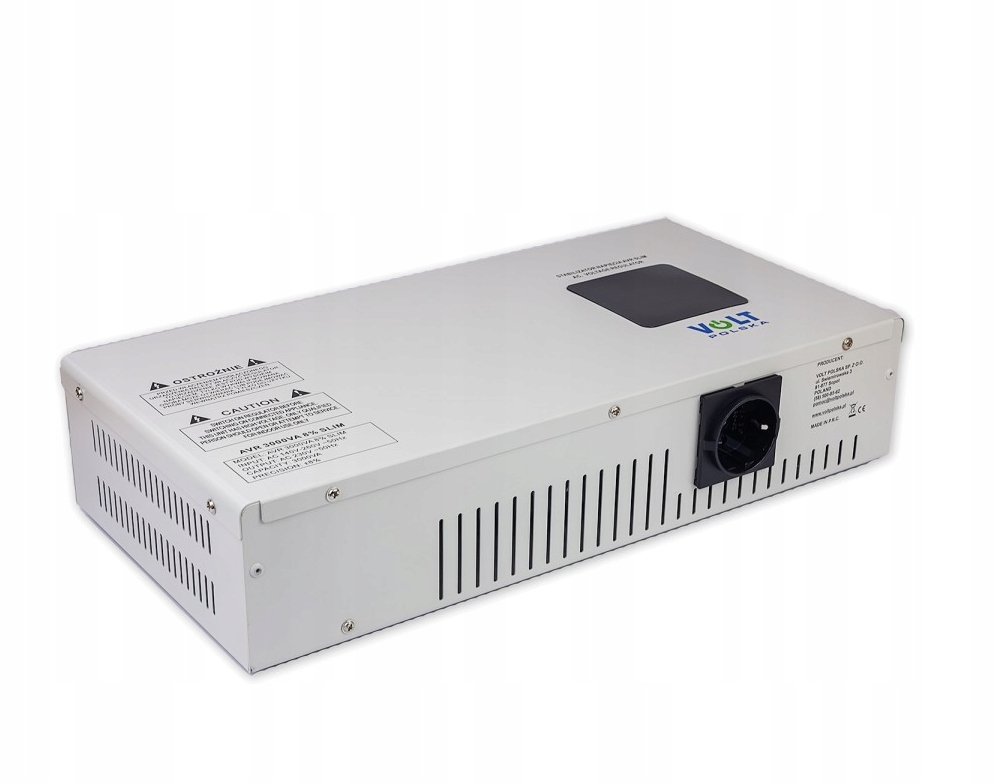 STABILIZATOR NAPIĘCIA SIECIOWEGO PRĄDU AVR SLIM 3000VA WISZĄCY Agregat PIEC Maksymalna moc 3000 W
