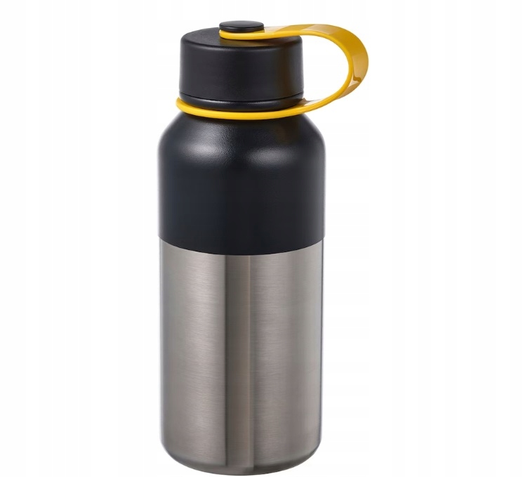 IKEA HETLEVRAD - termos stal nierdz/czarny 0.5 l