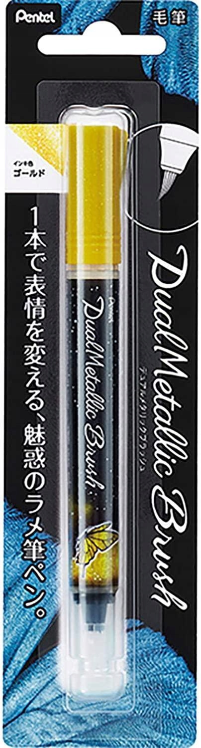 Pisak pędzelkowy PENTEL DualMetallic Brush złoty Marka Pentel