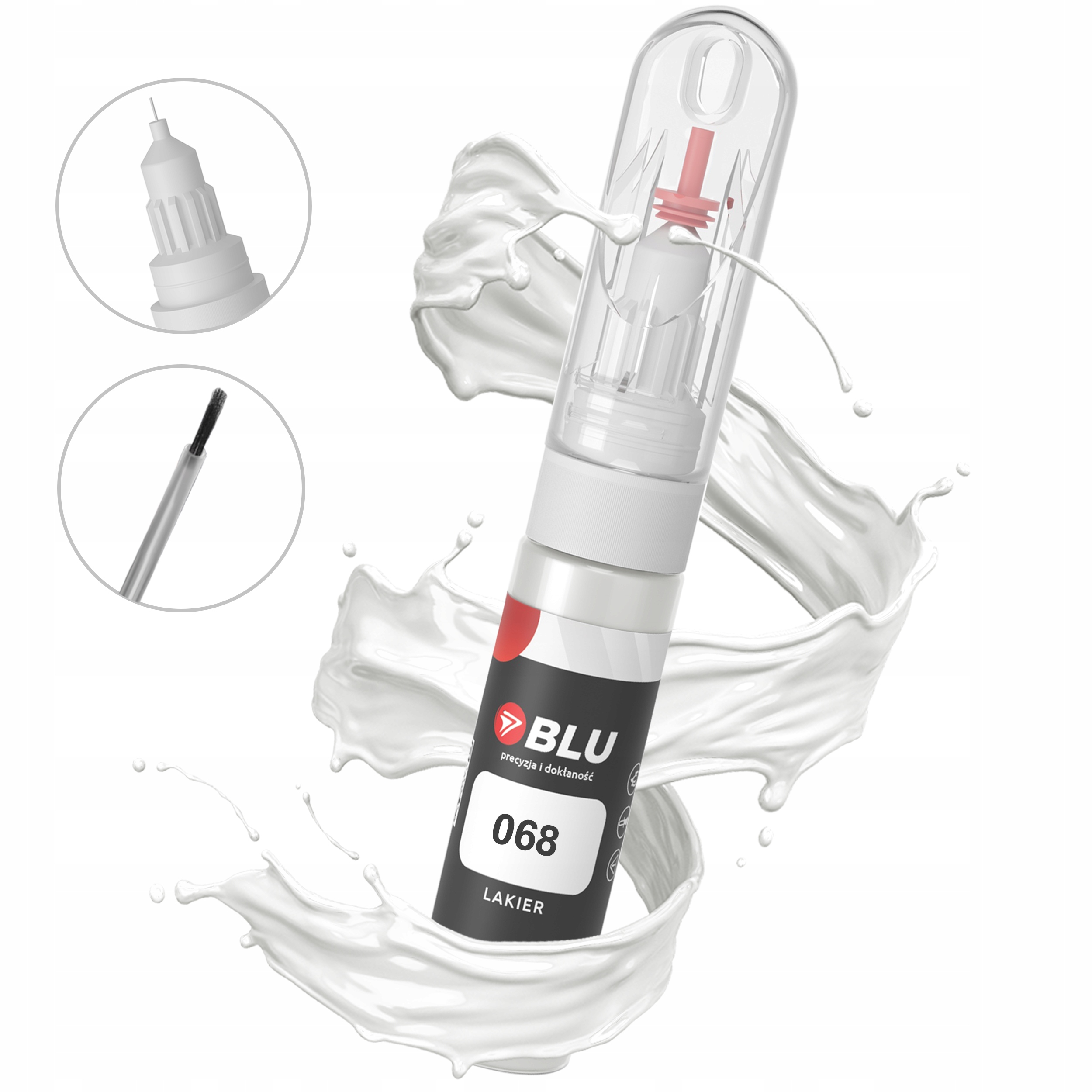 Lakier zaprawka samochodowa 068 biały pianowiss do Toyota 2in1 Blu