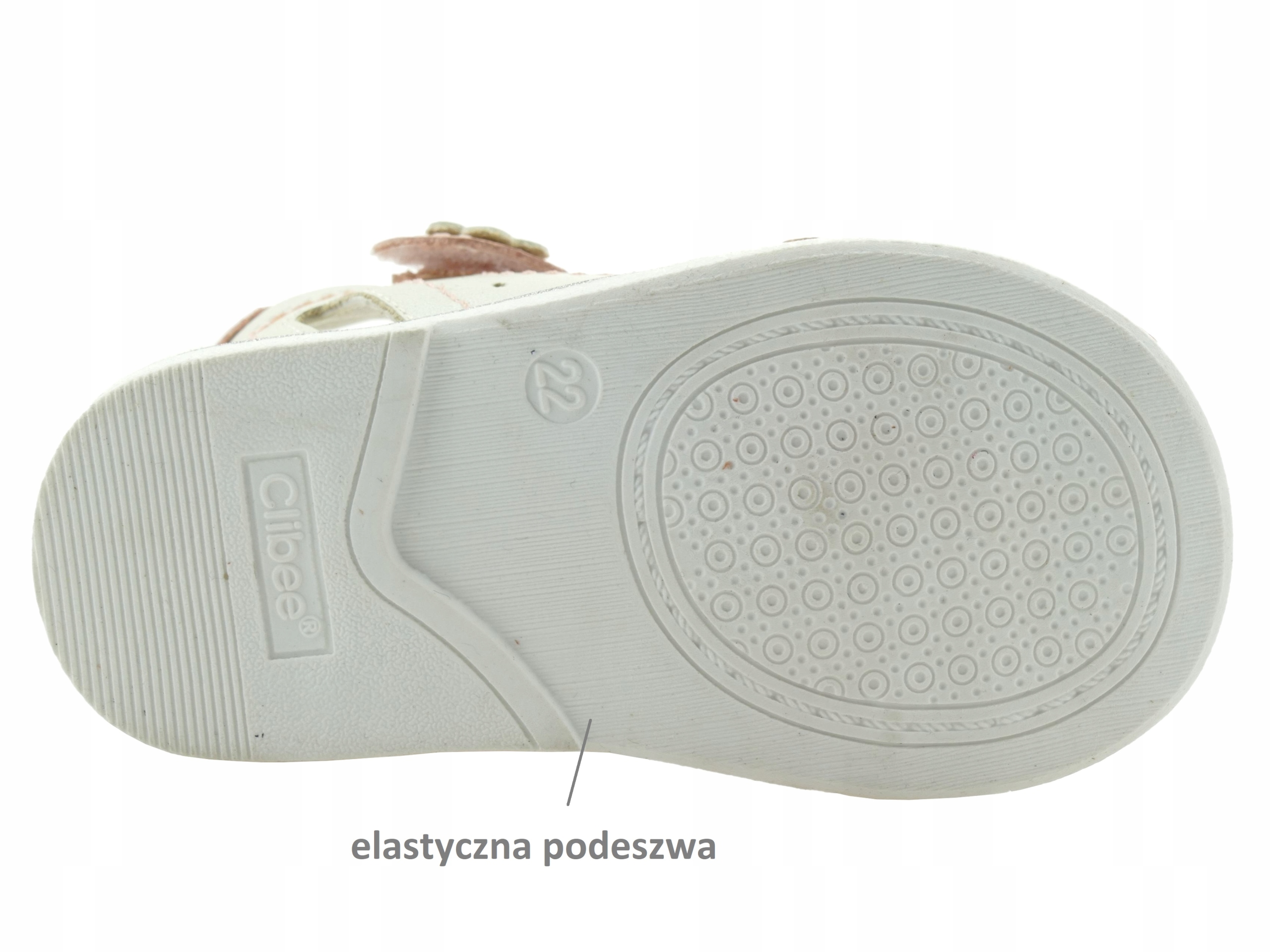 SKÓRZANE SANDAŁY DZIEWCZĘCE BUTY DZIECIĘCE KRYTE SANDAŁKI NA RZEPY R. 23 Kolor wielokolorowy