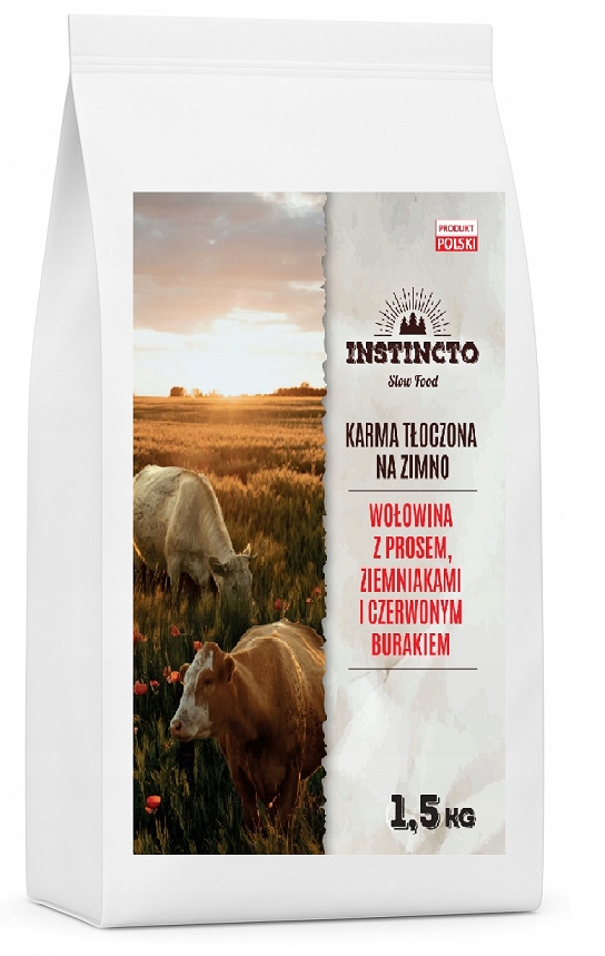 Levně Krmivo pro psy Instincto Premium Hovězí Maso za studena lisované mono 1.5 kg