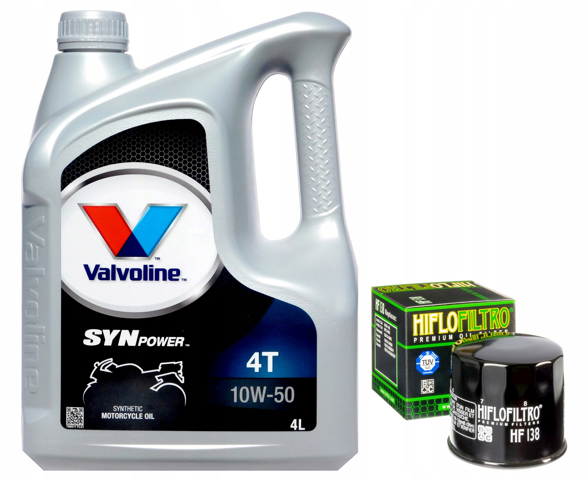 Valvoline SynPower 4T 10W50 4L Motocyklowy Filtr Oleju HifloFiltro HF138
