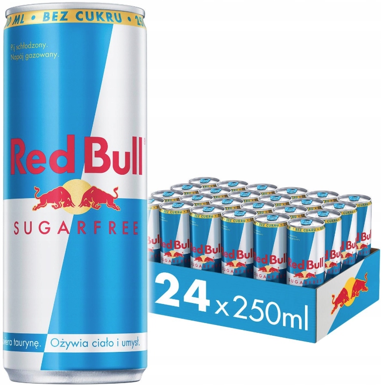Napój Energetyczny Red Bull Bez Cukru 250ml 24szt Drs