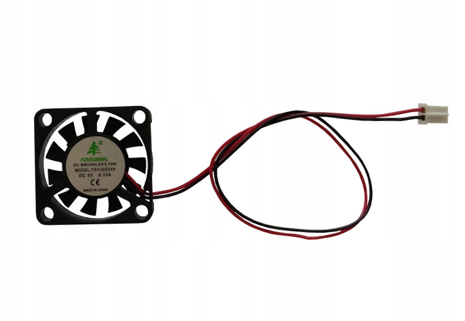 WENTYLATOR DC 5V 0.15A 30x30x7 mm 2PIN DC BRUSHLESS FUN FSY30S05H
