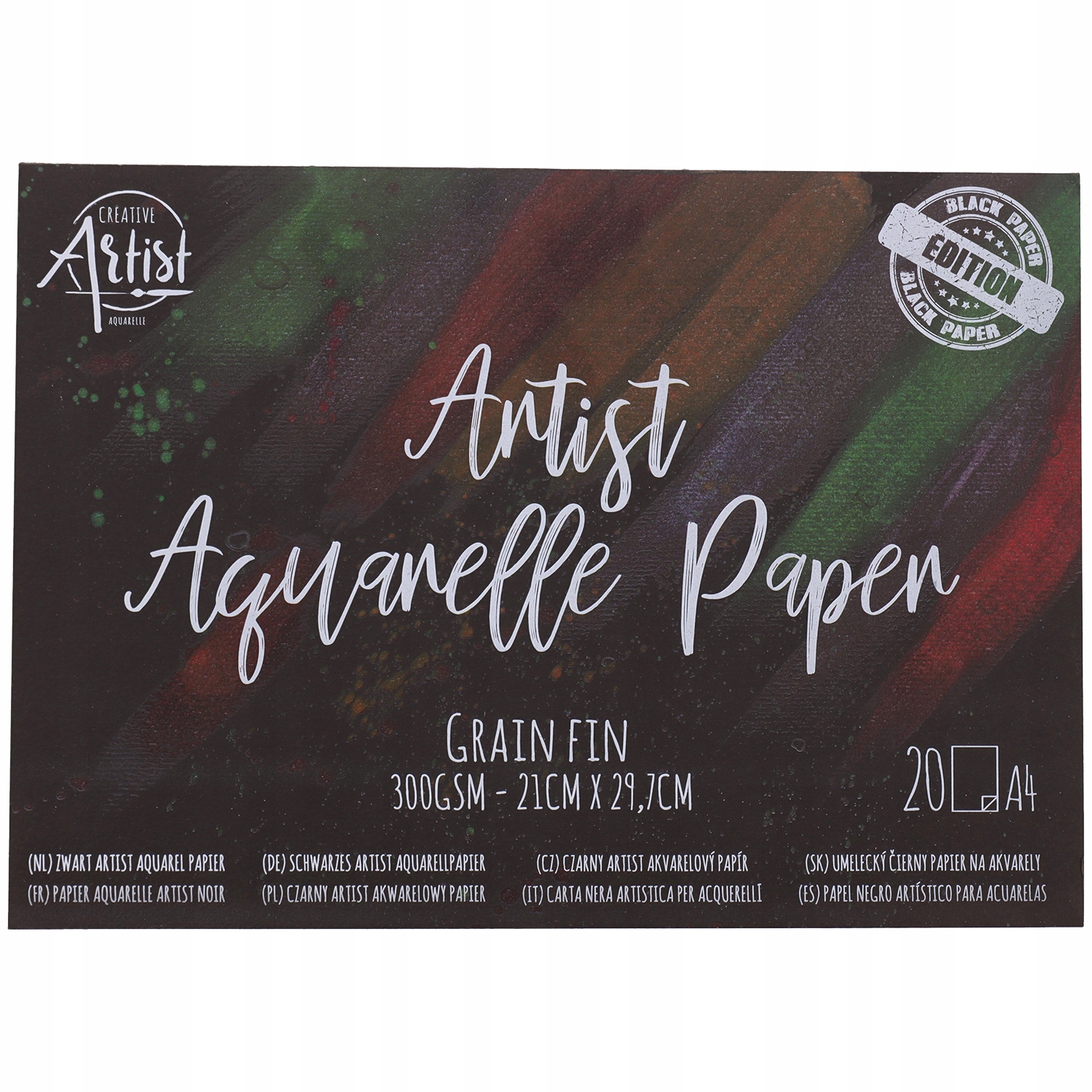 

Blok do akwareli A4 Art Sensations Czarne Kartki