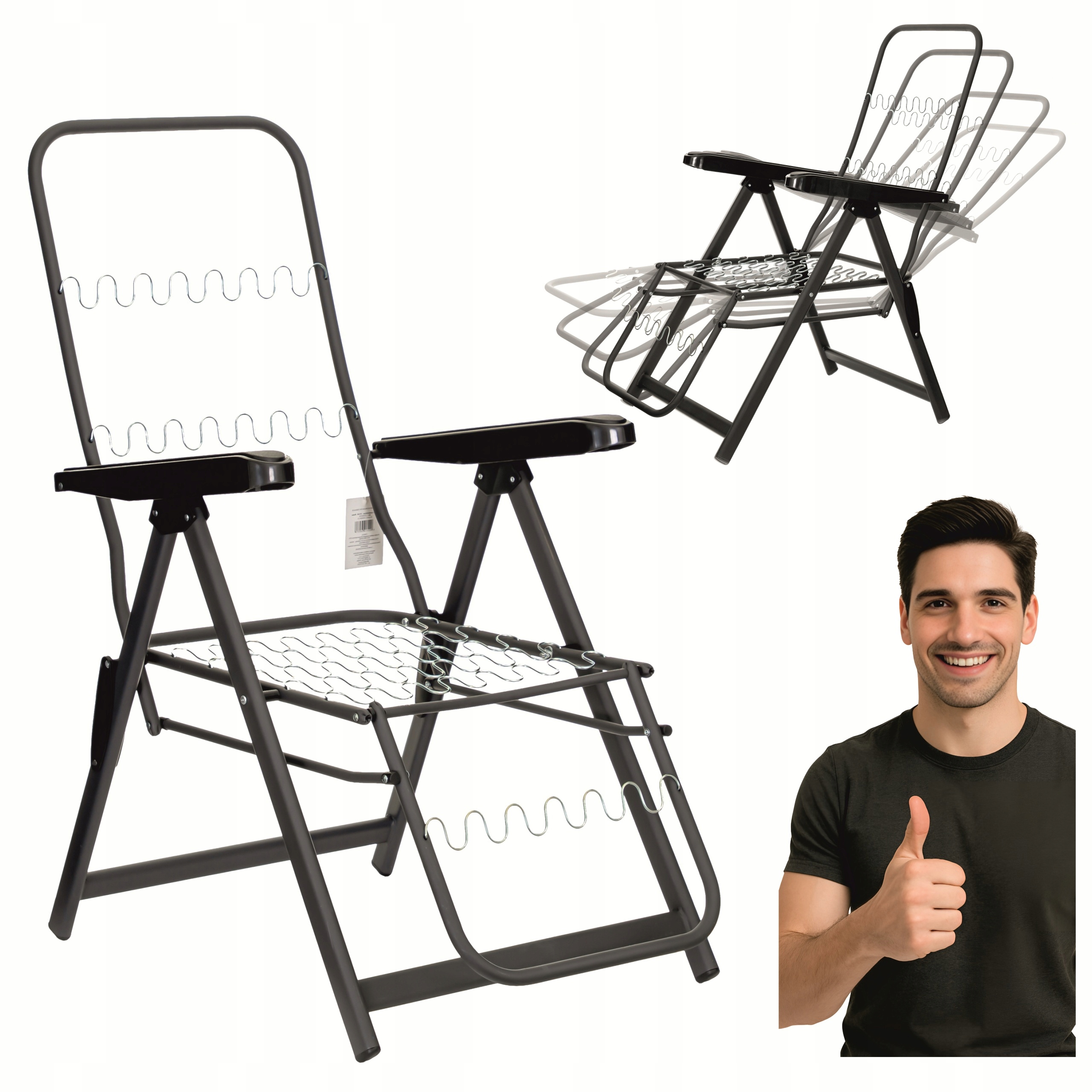 Rošt záhradného ležadla Skladacie záhradné ležadlo Rám záhradného kresla