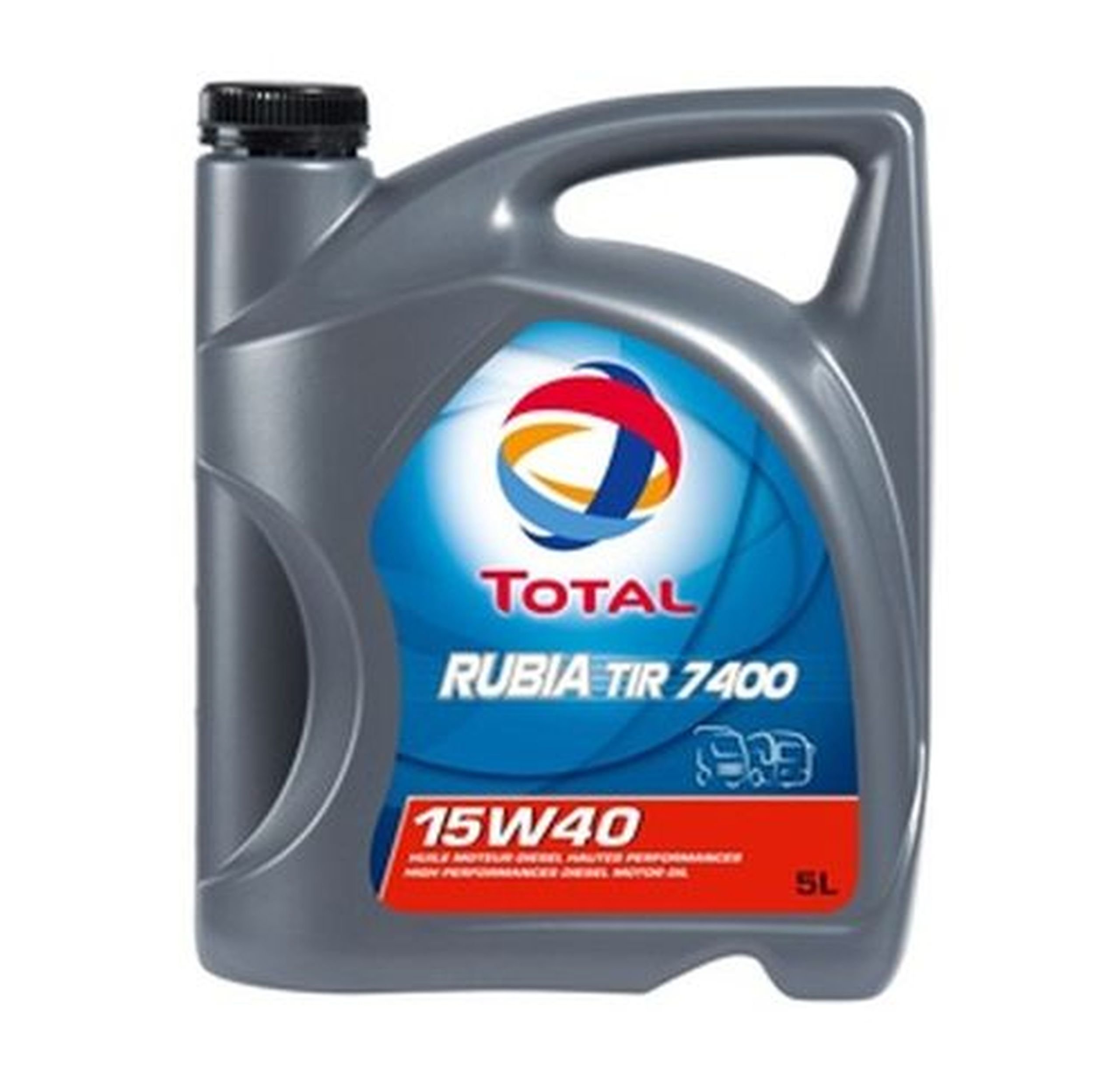 OLEJ TOTAL 15W40 5L RUBIA 7400 / CI-4 / E7 / 228.3 / M 3275 / VDS-3 / Model Rub.T.7400