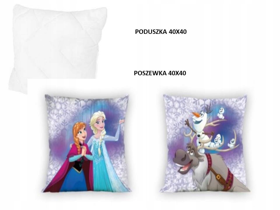 

Poszewka Elsa Kraina Lodu 40x40+Poduszka Baw