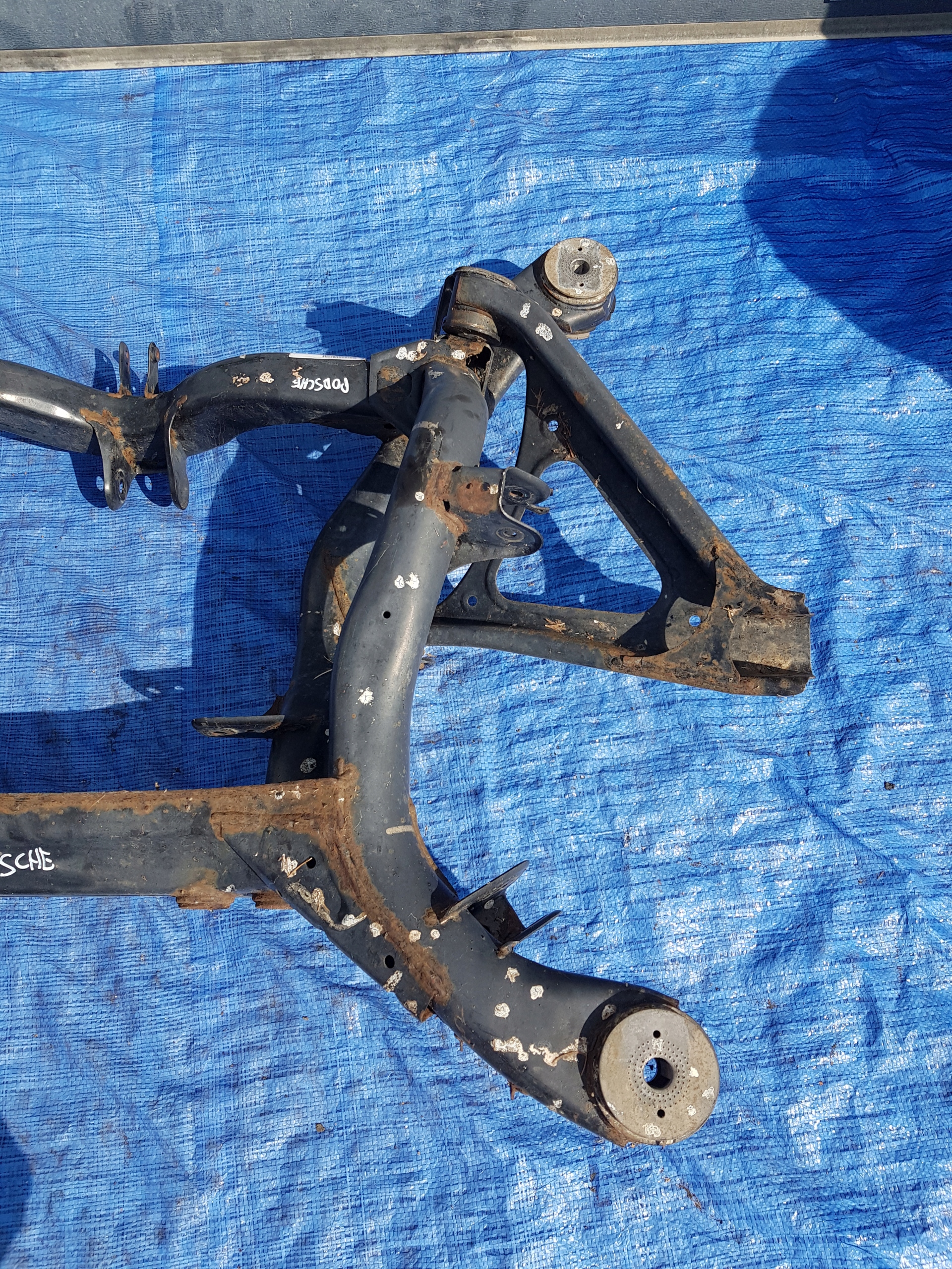 axle beam rear part PORSCHE CAYENNE 7P II 4.8 TURBO sider subframe axle beam