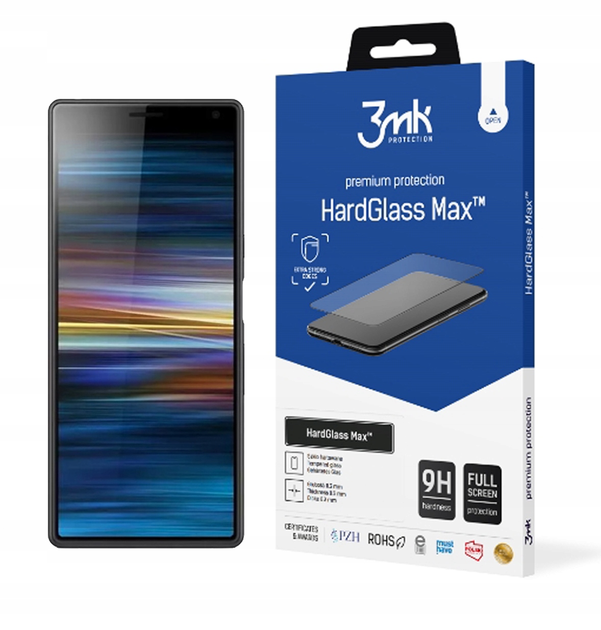 

3MK Szkło HardGlass Max do Sony Xperia 10, czarne