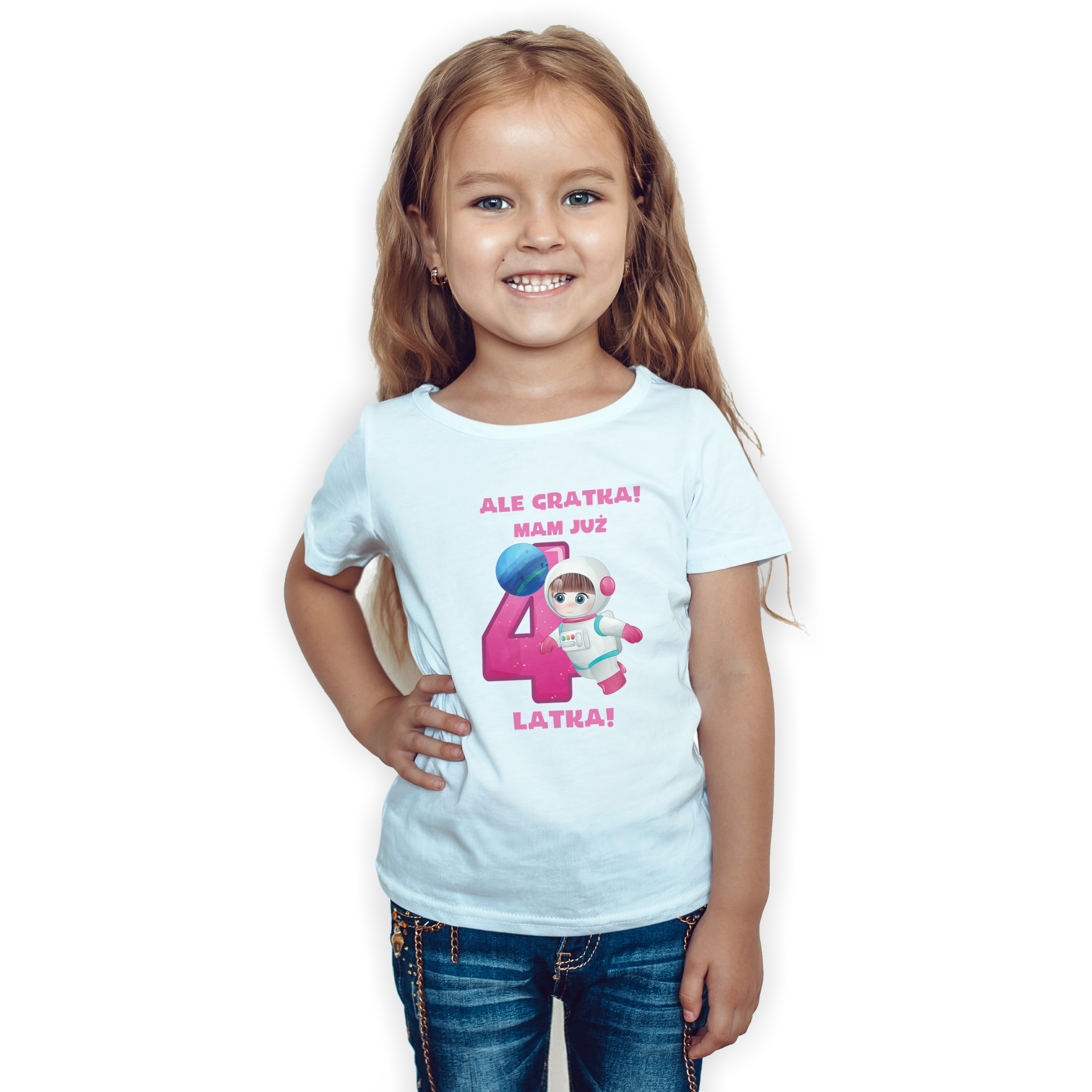 

Koszulka Dziecięca 122-128 Biała Urodziny Wzory