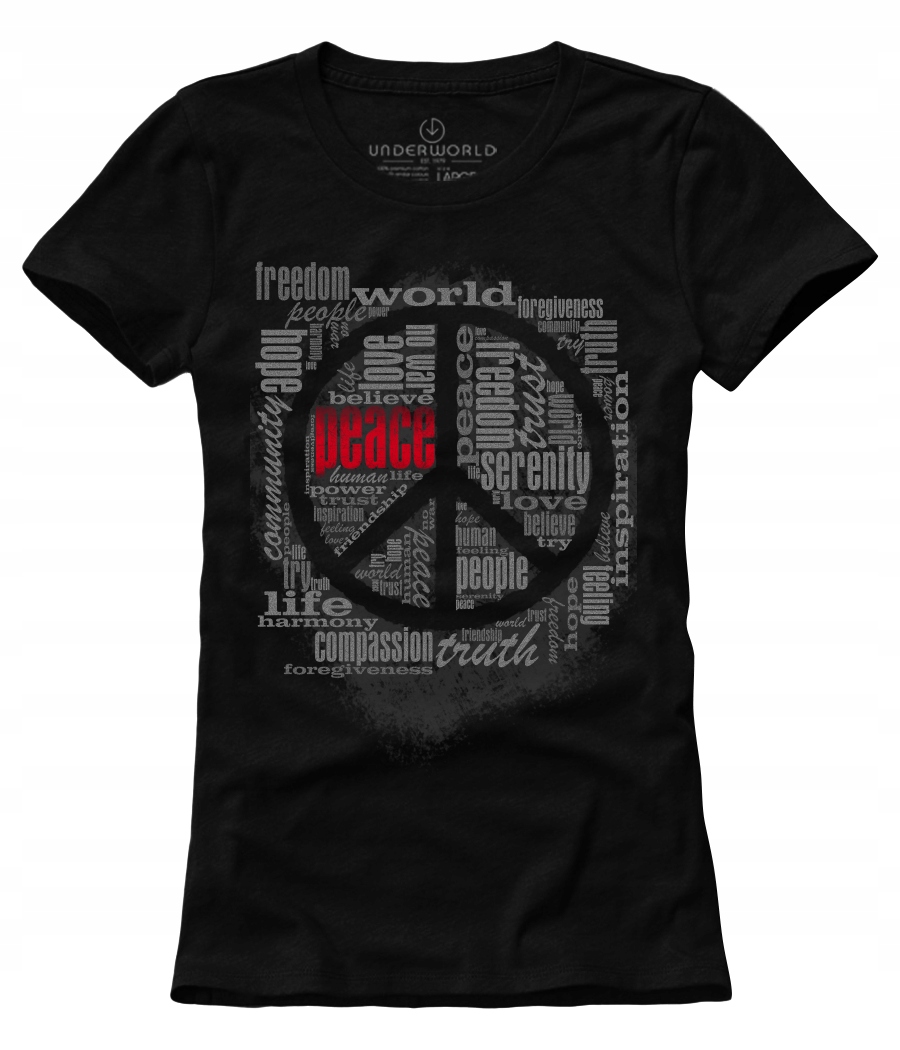 Dámské tričko Underworld Peace černé vel M