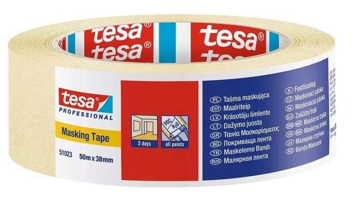 TAŚMA PAPIEROWA MASKUJĄCA TESA MALARSKA 38mm 50m
