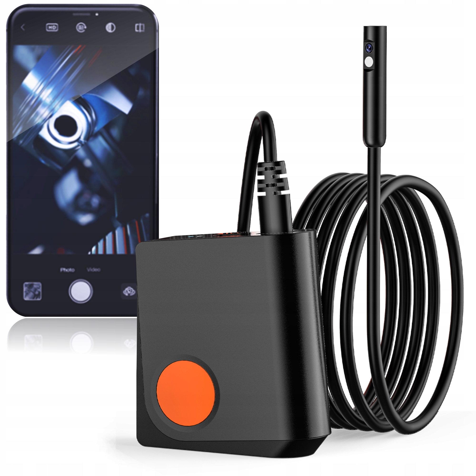KAMERA INSPEKCYJNA ENDOSKOP DUO 2xFHD LED 5M WIFI WARSZTATOWA IOS ANDROID