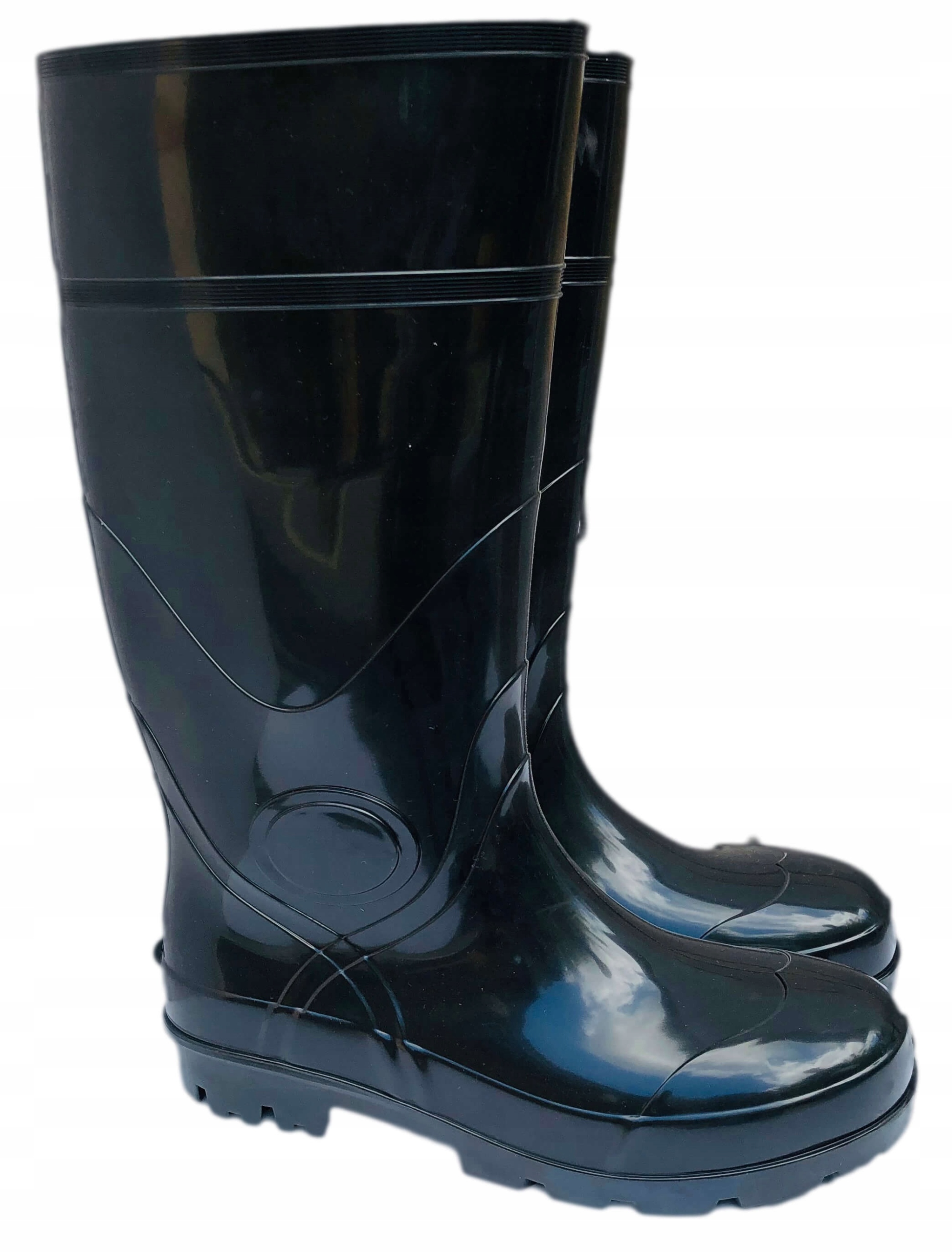 Holínky Pracovní gumáky s zdvihem Černé Vysoké gumáky Voděodolné S4