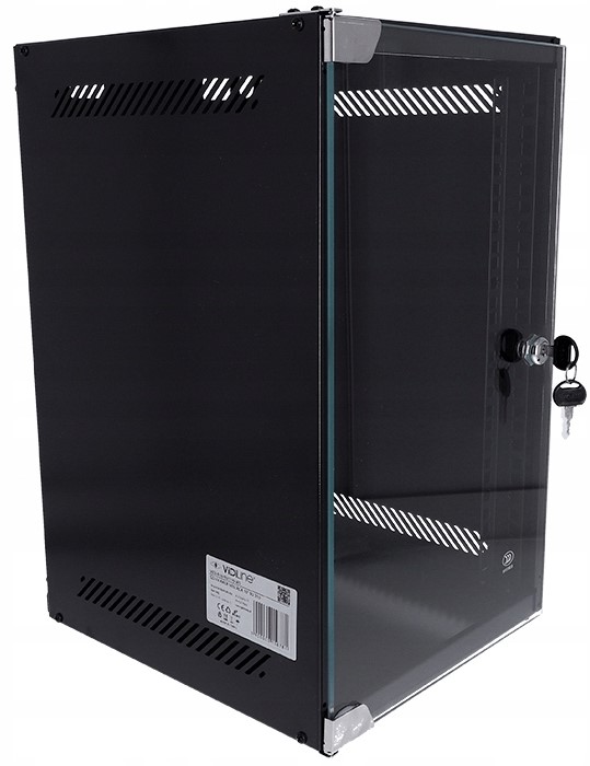 Szafa Rack 10 cali wisząca 9U szklane drzwi Cctv 30kg