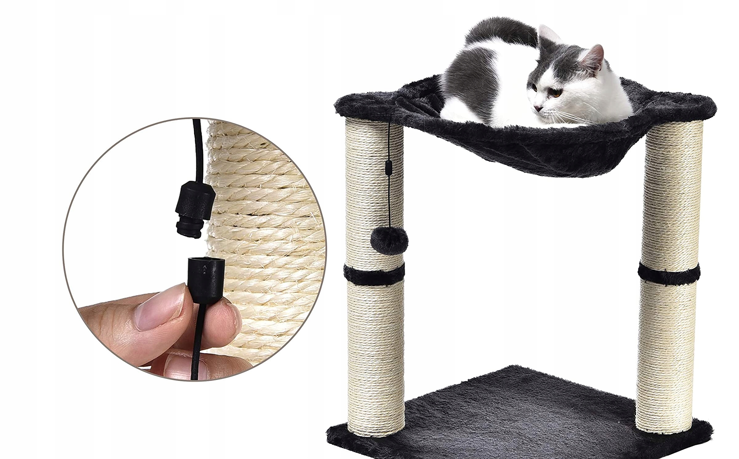 Drapak Dla Kota Drzewo Z Hamakiem Legowisko 3w1 XL — miniatura 3