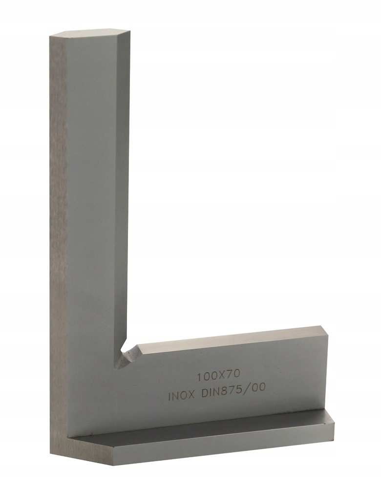 KĄTOWNIK NOŻOWY ZE STOPKĄ 100 x 70 INOX KL.00