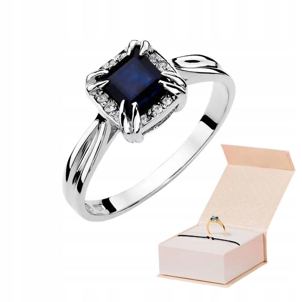 Zlatý Prstýnek Se Safírem Bílé Zlato 585 Zlatý Náramek