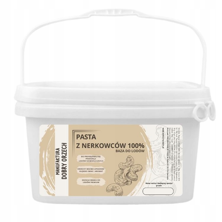 Levně Pasta z kešu 100 % – pro výrobu zmrzliny 10 kg Dobry Orzech