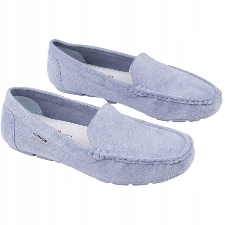 

Mokasyny damskie półbuty wsuwane niebieskie lekkie