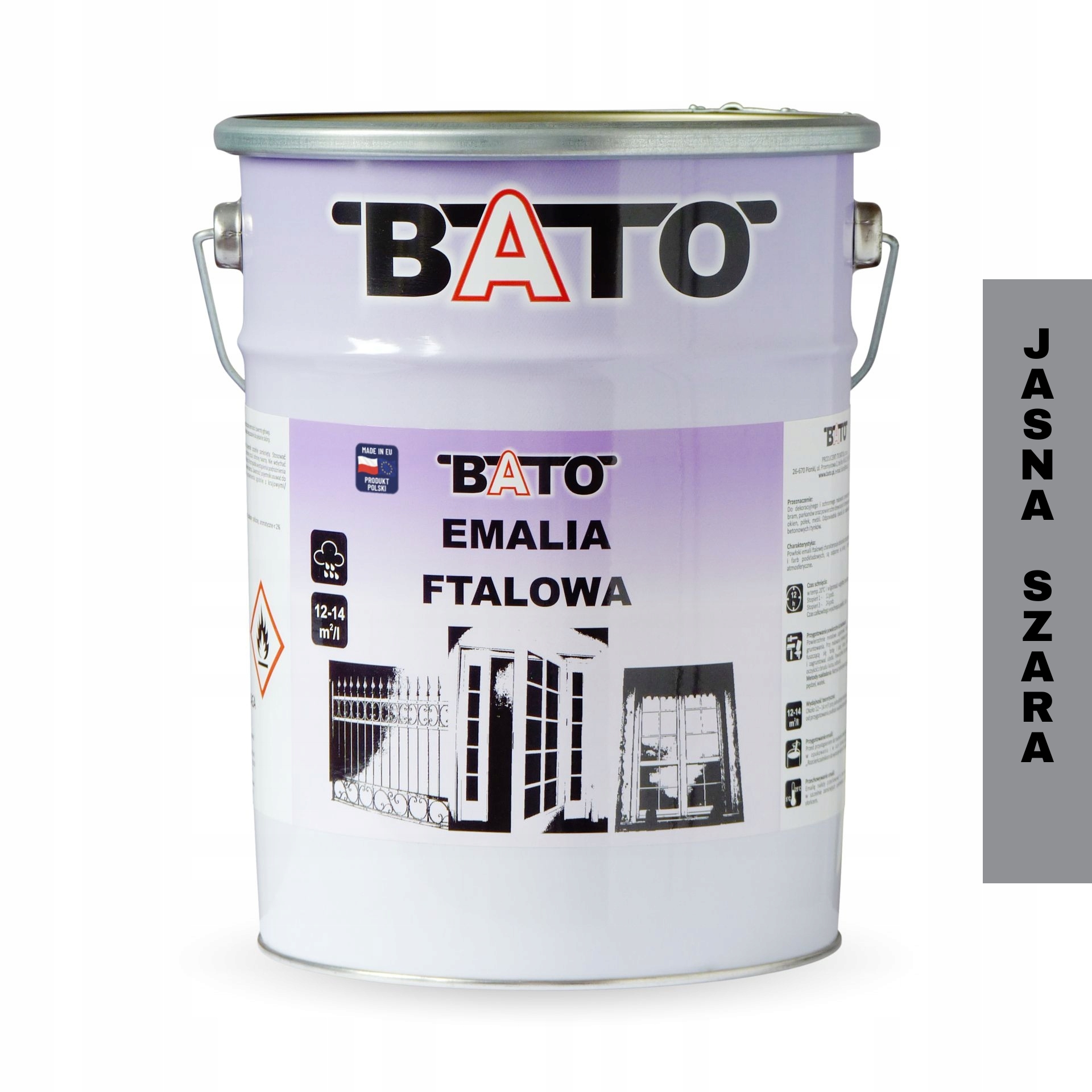 Ftalový smalt na dřevo Bato Barva na dřevo světle šedá 5L