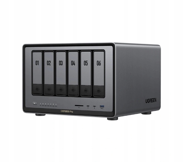 Serwer plików Nas bezprzewodowy Ugreen DXP6800 Pro Szary