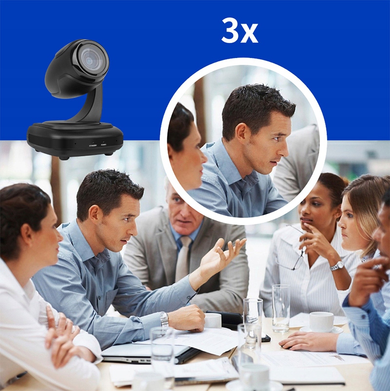 Kamera PTZ, zoom optyczny 3x, Rocware RC310 Wbudowany mikrofon Tak