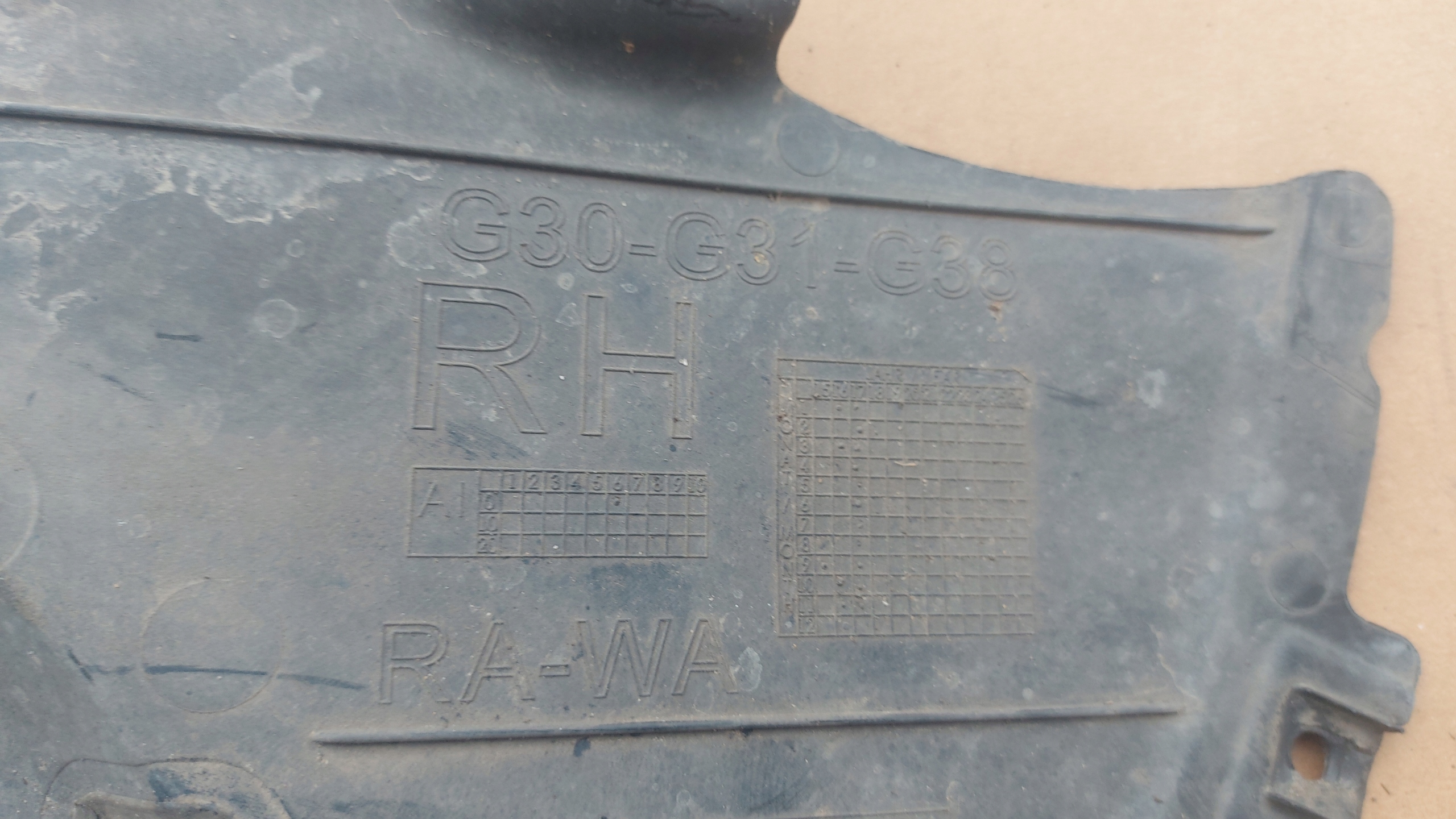 mudguard TROJKAT part NADKOLA right front BMW 5 G30 G31