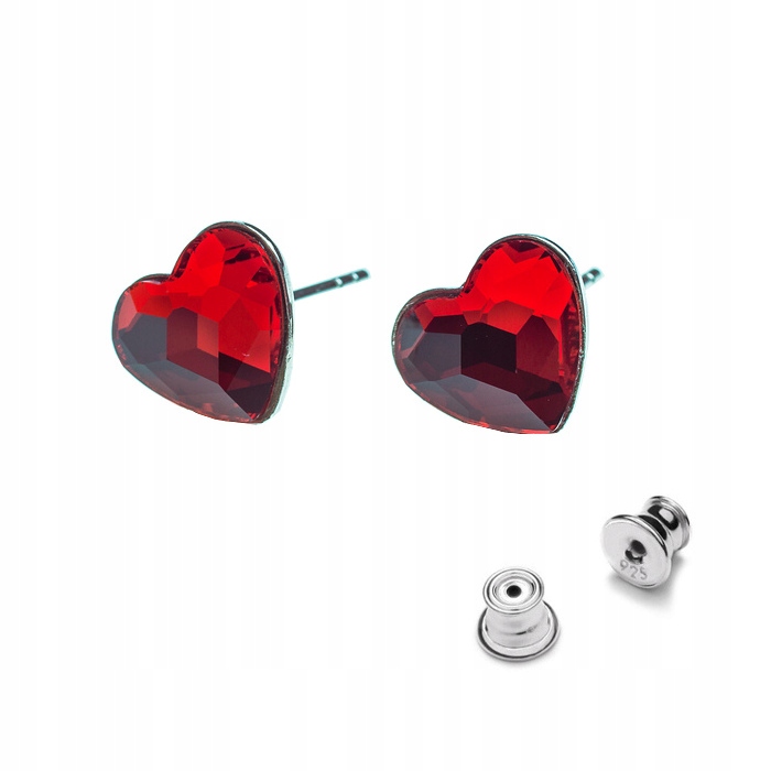 

Srebrne kolczyki 925 z kr. Swarovski Serca 10mm Ls