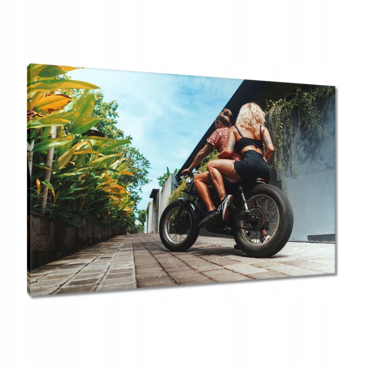 Obrazy 90x60 Zamilovaný pár Motocykl