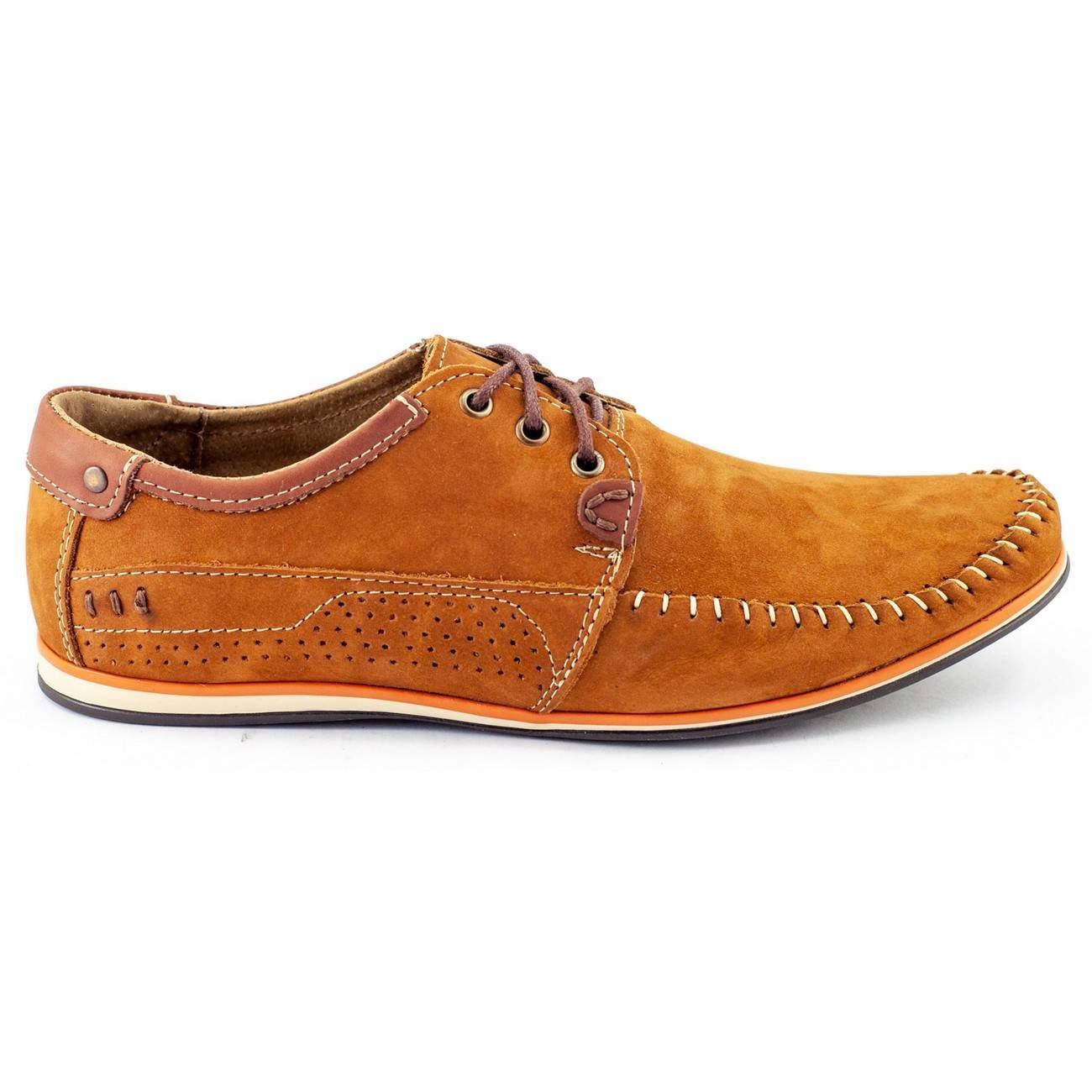

Buty Męskie skórzane mokasyny 875 camel 45