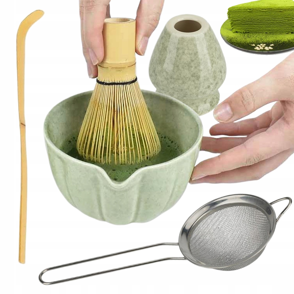 Levně Matcha Kompletní Sada Pro Přípravu Čaje Miska Chasen Sítko
