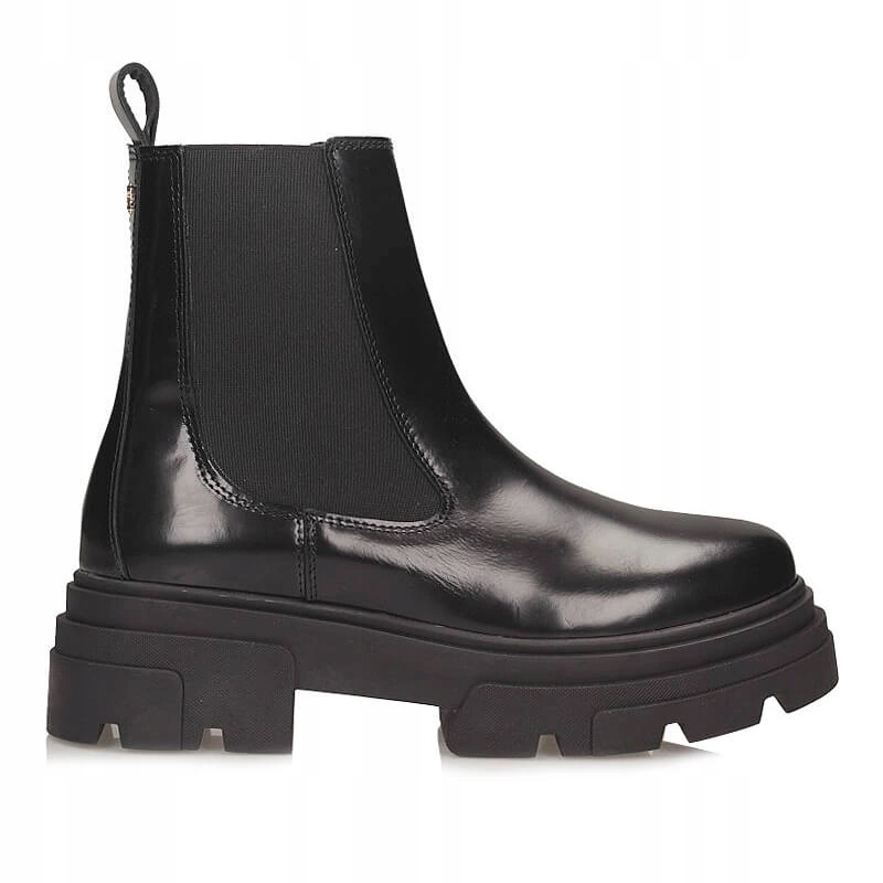 Nazouvací kotníkové boty Tommy Hilfiger FW0FW09042BDSW8B-TH Shiny Leather Che,bds Pp