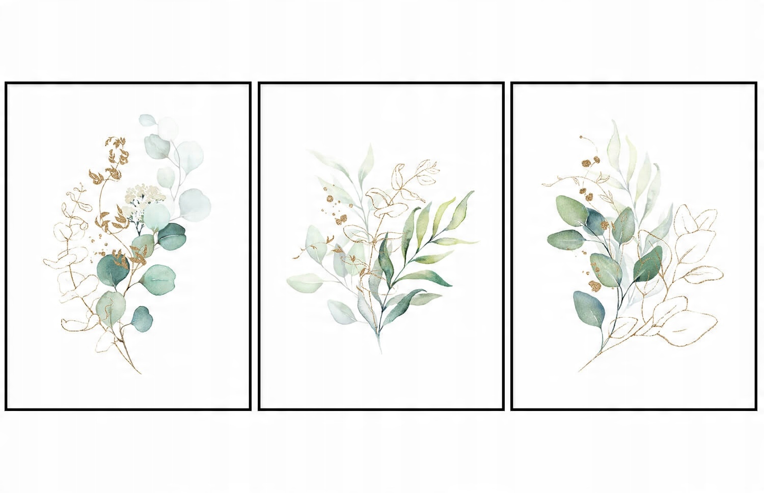 

Kwiaty grafika tryptyk plakaty komplet 3szt. 50x70