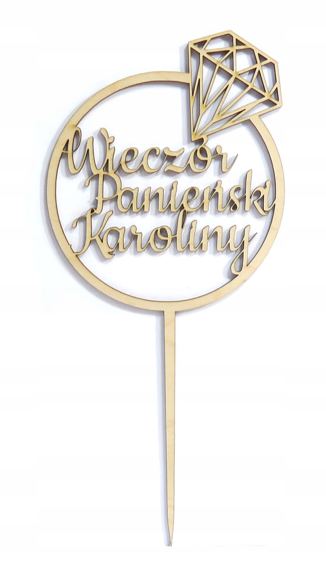 TOPPER TORT DEKORACJA +IMIĘ WIECZÓR PANIEŃSKI MA96