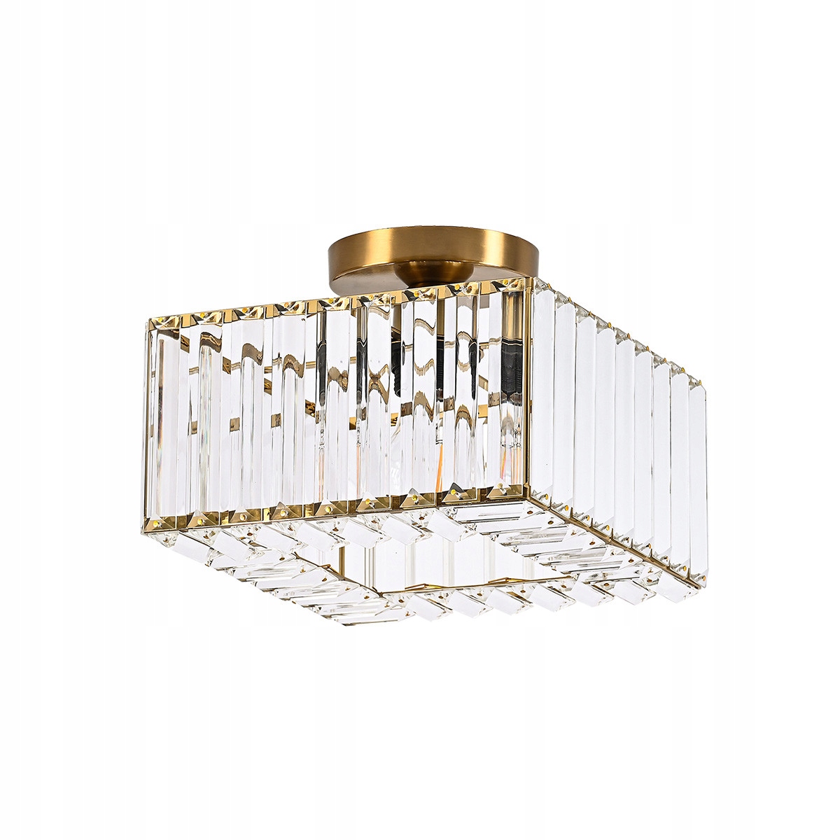 Krásný křišťálový stropní svítidlo zlatý glamour Vetro E27 do obývacího pokoje