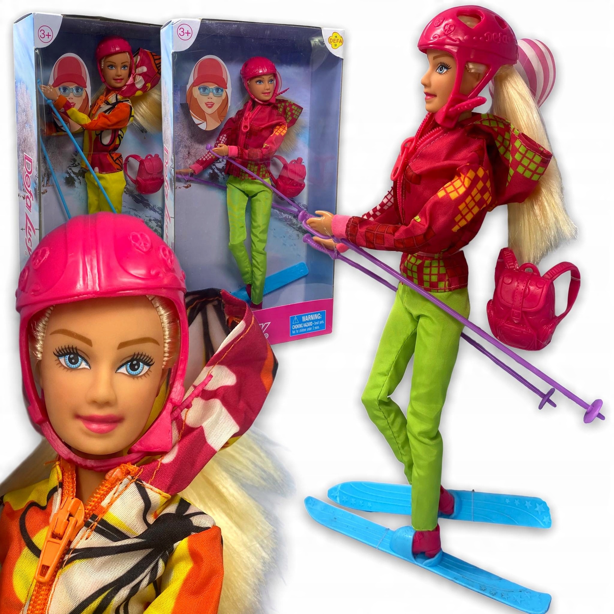 

Lalka Barbie Zimowa Na Nartach Akcesoria
