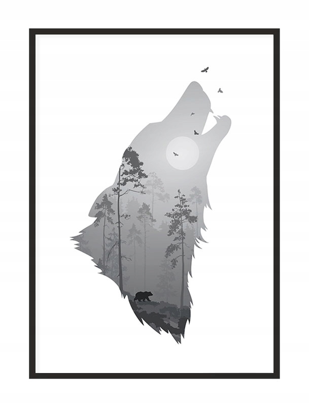 

Obraz Plakat W Ramie 33x43 cm Wilk P1782