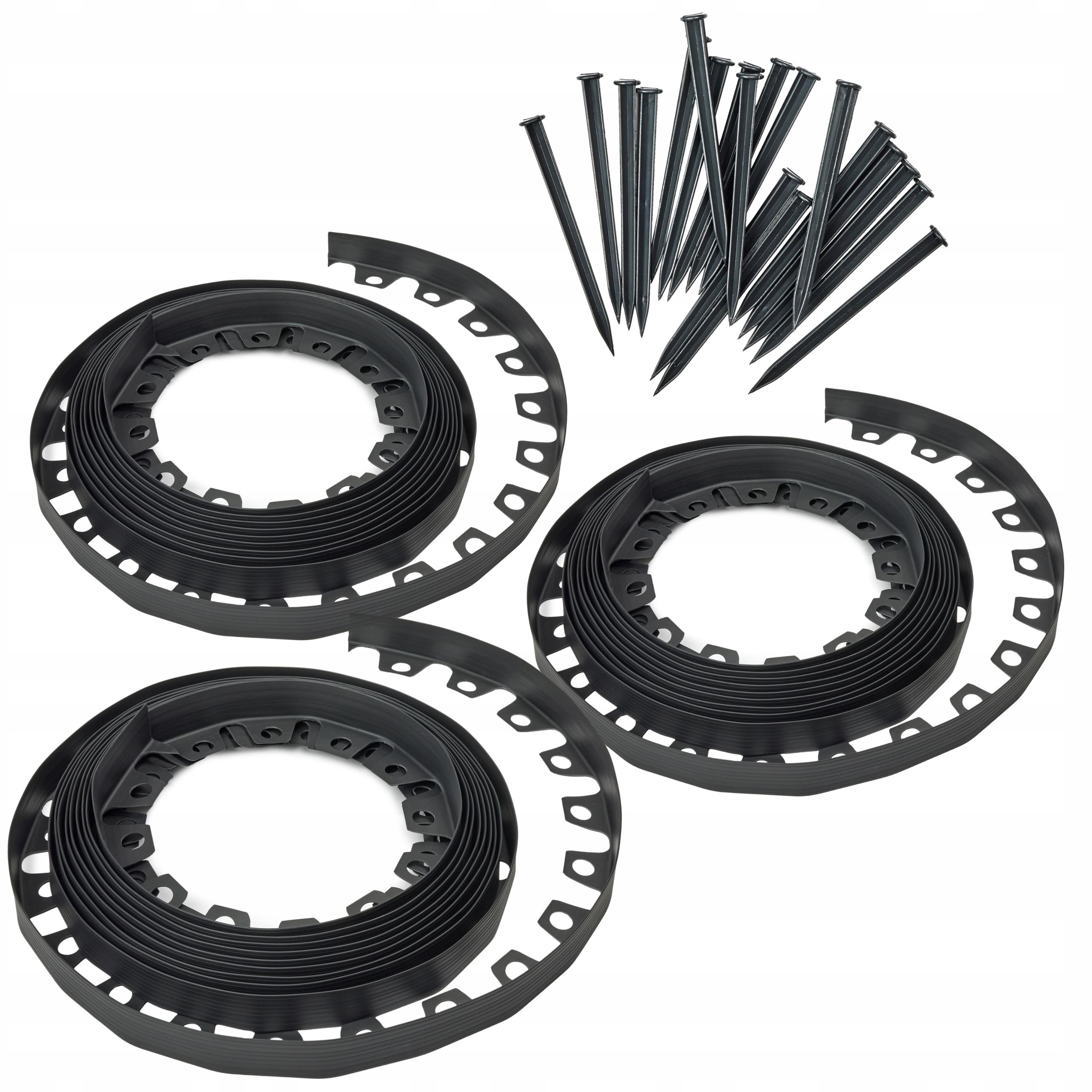 3x Trávníkový lem Border Garronda 4x 1000 cm 60 x Kotvy černé